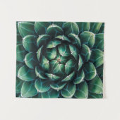 Grüner u. weißer Succulent Wandteppich (Vorderseite (Horizontal))