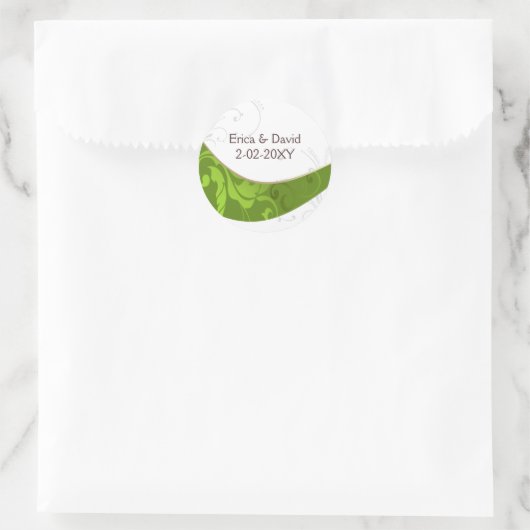 grüner Umschlag Aufkleber (Tasche)