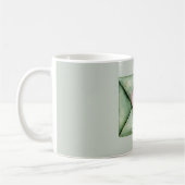 Grüner Umschlag Rosa Liebesherz Kaffeetasse (Links)