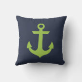 Grüner und Blauer Anker Kissen (Rückseite)
