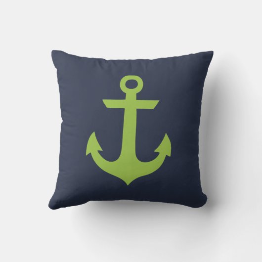 Grüner und Blauer Anker Kissen (Rückseite)