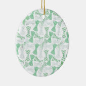 Grüner und blauer Bogen-Krawatten-Entwurf BOWTIES Keramik Ornament (Rechts)