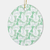 Grüner und blauer Bogen-Krawatten-Entwurf BOWTIES Keramik Ornament (Links)