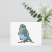 Grüner und blauer Budgisvogel Postkarte (Stehend Vorderseite)