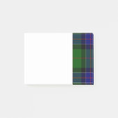 Grüner und blauer Clan-SinclairTartan Post-it Klebezettel (Vorderseite)