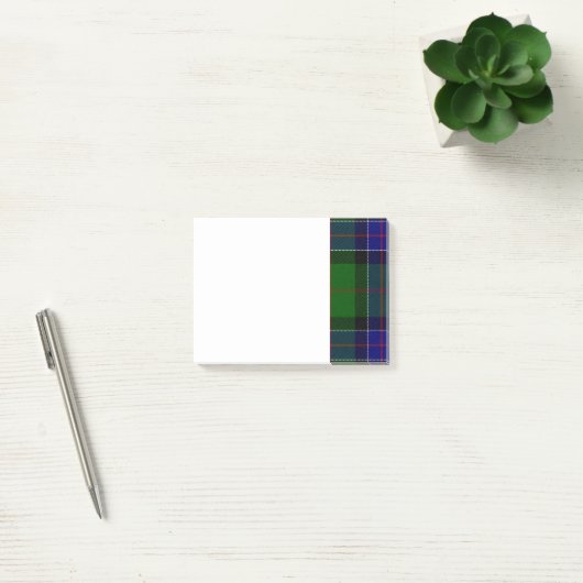 Grüner und blauer Clan-SinclairTartan Post-it Klebezettel (Büro)