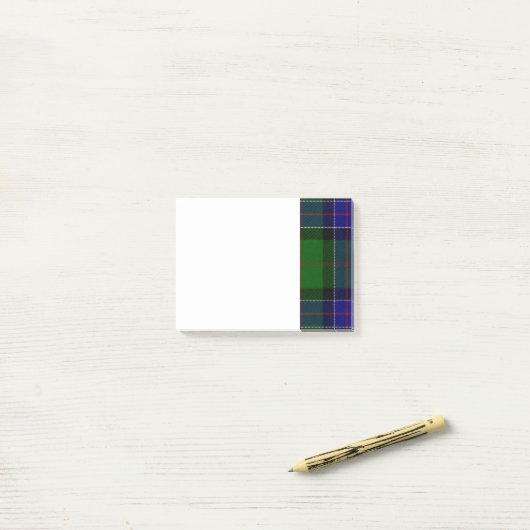 Grüner und blauer Clan-SinclairTartan Post-it Klebezettel (Auf Schreibtisch)