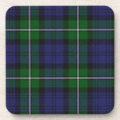 Grüner und blauer Tartan-karierter Untersetzer (Vorderseite)