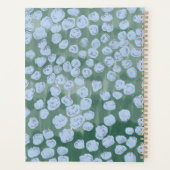 Grüner und blauer Wasserfarben-Blumenplaner Planer (Rückseite)