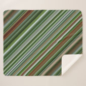 Grüner und brauner Streifen Sherpadecke (Vorderseite (Horizontal))