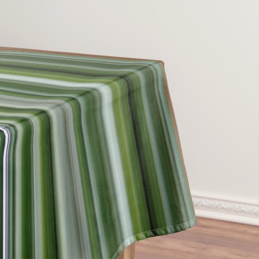 Grüner und brauner Streifen Tischdecke (Beispiel)