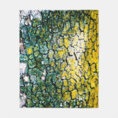 Grüner und gelber Abstrakter Baum Fleecedecke (Vorderseite)