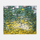 Grüner und gelber Abstrakter Baum Fleecedecke (Vorderseite (Horizontal))