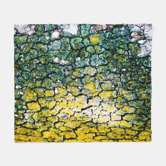 Grüner und gelber Abstrakter Baum Fleecedecke (Vorderseite (Horizontal))