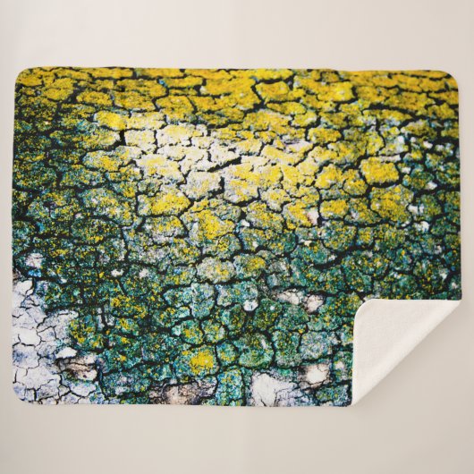 Grüner und gelber Abstrakter Baum Sherpadecke (Vorderseite (Horizontal))