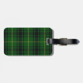 Grüner und gelber Clan MacArthur karierter Gepäckanhänger (Rückseite horizontal)