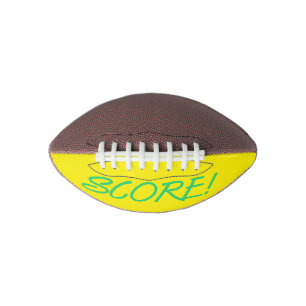 Grüner und gelber Mini-Fußball punkten Football