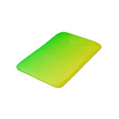 Grüner und gelber Neonverlauf Badematte (Schrägansicht)
