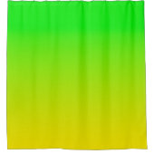 Grüner und gelber Neonverlauf Duschvorhang (Vorderseite)