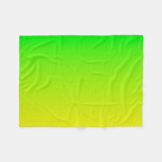 Grüner und gelber Neonverlauf Fleecedecke (Vorderseite (Horizontal))