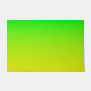 Grüner und gelber Neonverlauf Fußmatte