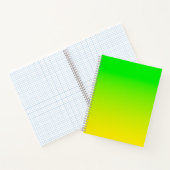 Grüner und gelber Neonverlauf Notizblock (Innenseite)