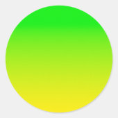 Grüner und gelber Neonverlauf Runder Aufkleber (Vorderseite)