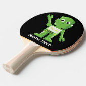Grüner und gelber Roboter Tischtennis Schläger (Vorderseite)