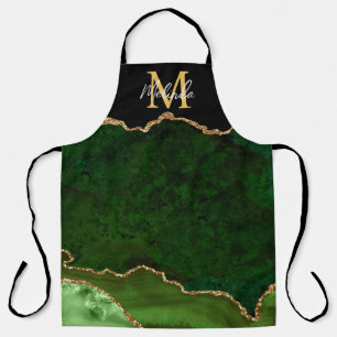 Grüner und goldener Marmor-Achat Schürze