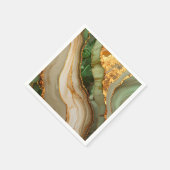 Grüner und goldener Marmor Serviette (Ecke)