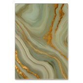 Grüner und goldener Onyxmarmor Tischnummer (Rückseite)