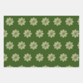 Grüner und goldener Weihnachtsbaum Geschenkpapier Set (Vorderseite)