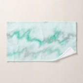 Grüner und grauer Marmor Badhandtuch Set (Handtuch)