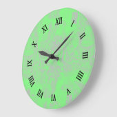 grüner und grauer Marmor Große Wanduhr (Winkel)