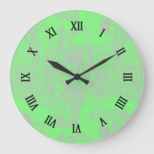 grüner und grauer Marmor Große Wanduhr (Vorderseite)