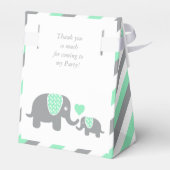 Grüner und grauer Streifen Geschenkschachtel (Rückseite)