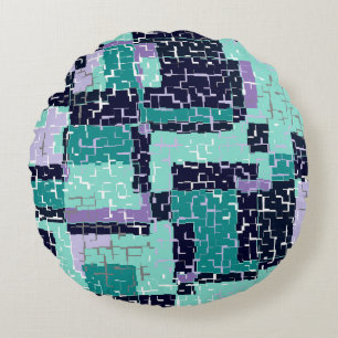 Grüner und Lila Rundwurfkissenpoul Rundes Kissen