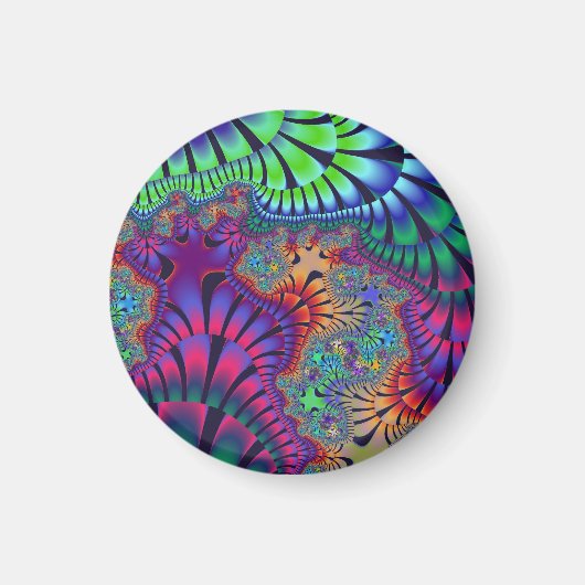 Grüner und Lila Schmelz Magnet (Vorne)