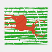 Grüner und roter Birkenwald Fleece Blanken (Vorderseite (Horizontal))