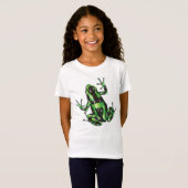 Grüner und schwarzer Gift-Pfeil-Frosch-T - Shirt (Vorne ganz)