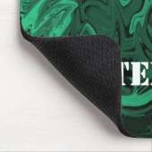 Grüner und schwarzer Marmor Mousepad (Ecke)
