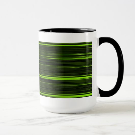 Grüner und schwarzer Retro-Becher Tasse (Rechts)