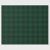 Grüner und schwarzer Tartan im Deep Forest Geschenkpapier (Flach)