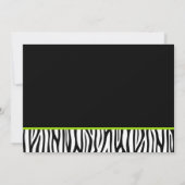 Grüner und schwarzer Zahl-Geburtstag des Einladung (Rückseite)