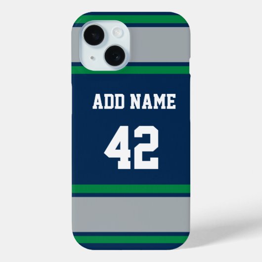 Grüner und Silberstreifen Case-Mate iPhone Hülle (Rückseite)