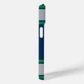 Grüner und Silberstreifen Case-Mate iPhone Hülle (Rückseite / Rechts)