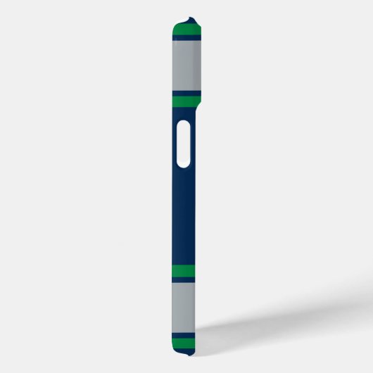 Grüner und Silberstreifen Case-Mate iPhone Hülle (Rückseite / Rechts)