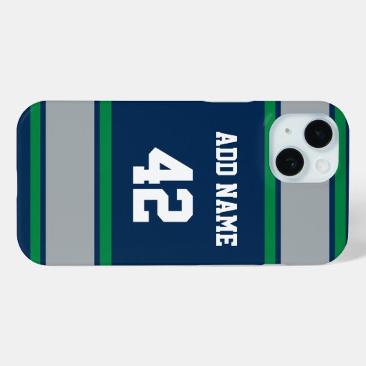 Grüner und Silberstreifen Case-Mate iPhone Hülle (Rückseite (Horizontal))