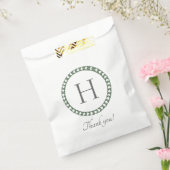 Grüner und Weißer Botanischer Blockdruck Geschenktütchen (Versiegelt)