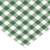 Grüner und weißer Gingham-Muster-Tabellen-Läufer Kurzer Tischläufer (Ecke)